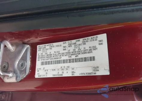 2016 Ford Escape S from USA, damaged, VIN 1FMCU0F72GUB59137